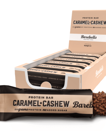 Barebells Caramel   Cashew  12x55g    Sukkerfri Proteinbar Med Karamel   Cashew   Højt Proteinindhold