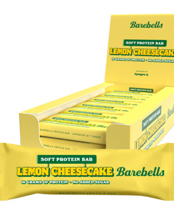 Barebells Lemon Cheesecake  12x55g    Sukkerfri Proteinbar Med Citron   Højt Proteinindhold