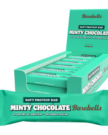 Barebells Minty Chocolate  12x55g    Sukkerfri Proteinbar Med Mint   Chokolade   Højt Proteinindhold