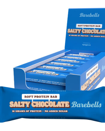Barebells Salty Chocolate  12x55g    Sukkerfri Proteinbar Med Saltet Chokolade   Højt Proteinindhold