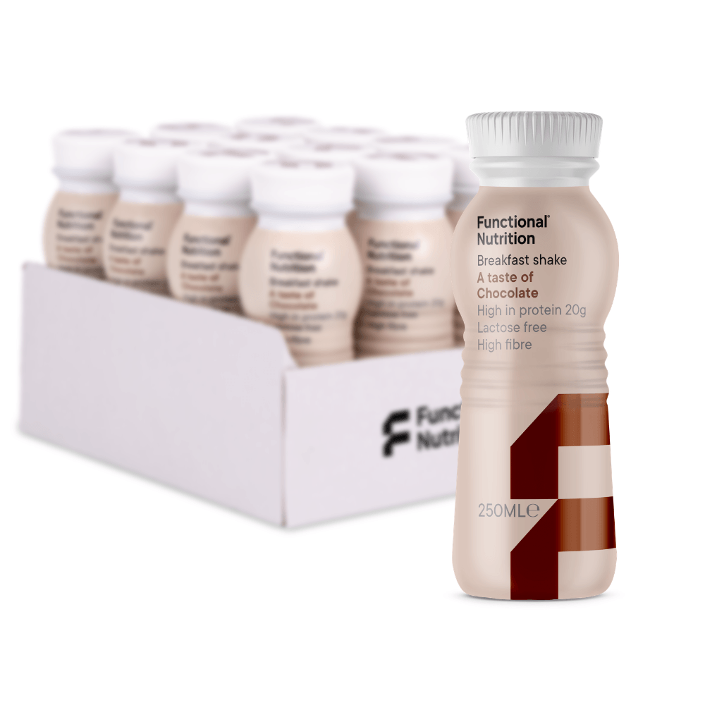 Functional Nutrition Shake 12x250ml Den Perfekte Breakfast Chocolate Proteinrig Med Få Kcal