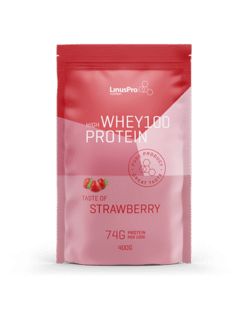 Linuspro Whey 100 Strawberry  400g  Proteinpulver