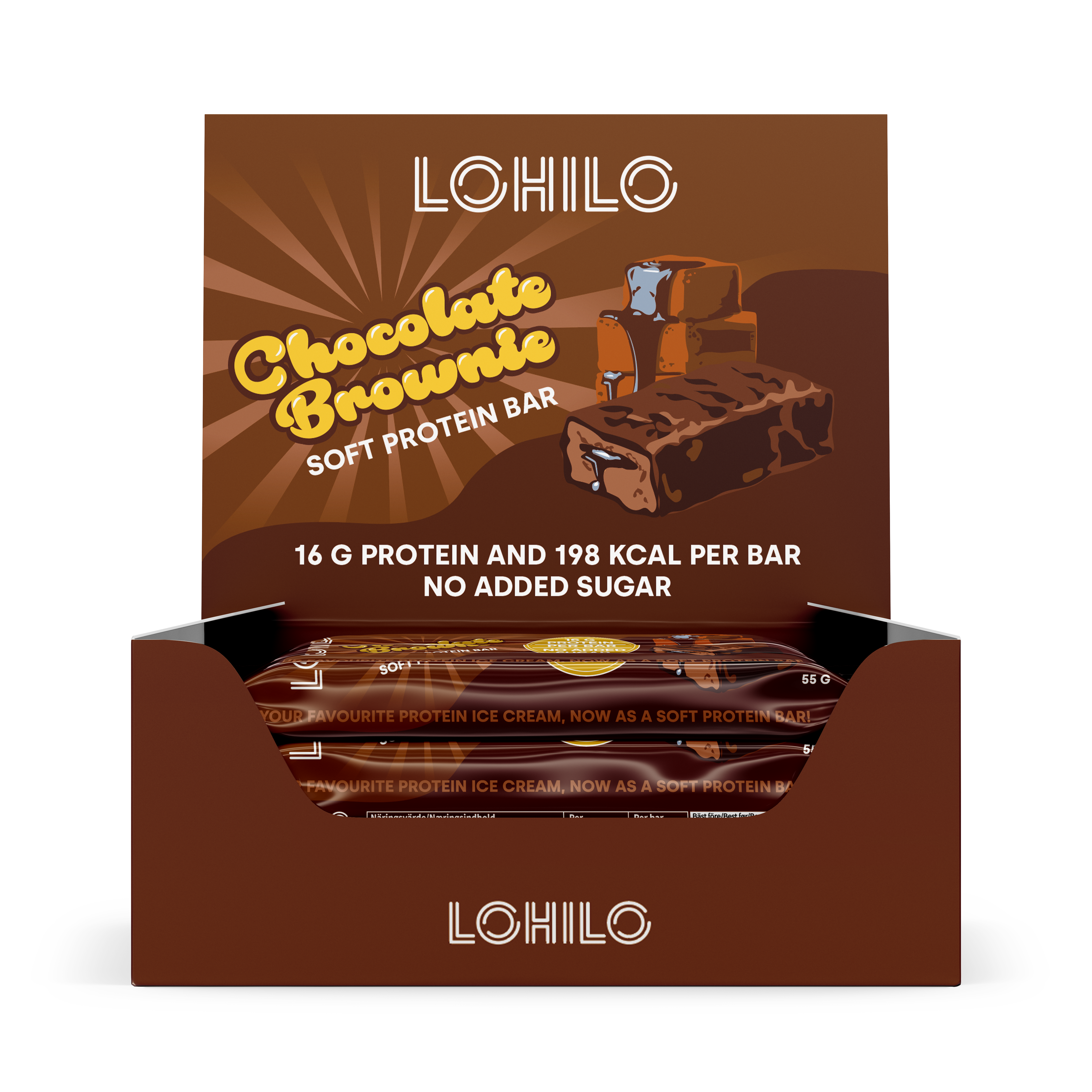 Lohilo Protein Bar Chocolate Brownie  12x 55g  Proteinbarer