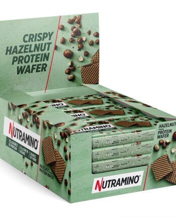 Nutramino Protein Wafer  12x39g    Sprød Proteinbar Med Hasselnød   Højt Proteinindhold