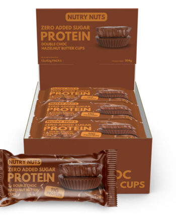 Nutry Nuts Hazelnut Butter Cups Double Chocolate Hazelnut  12x 42g  Proteinsnacks