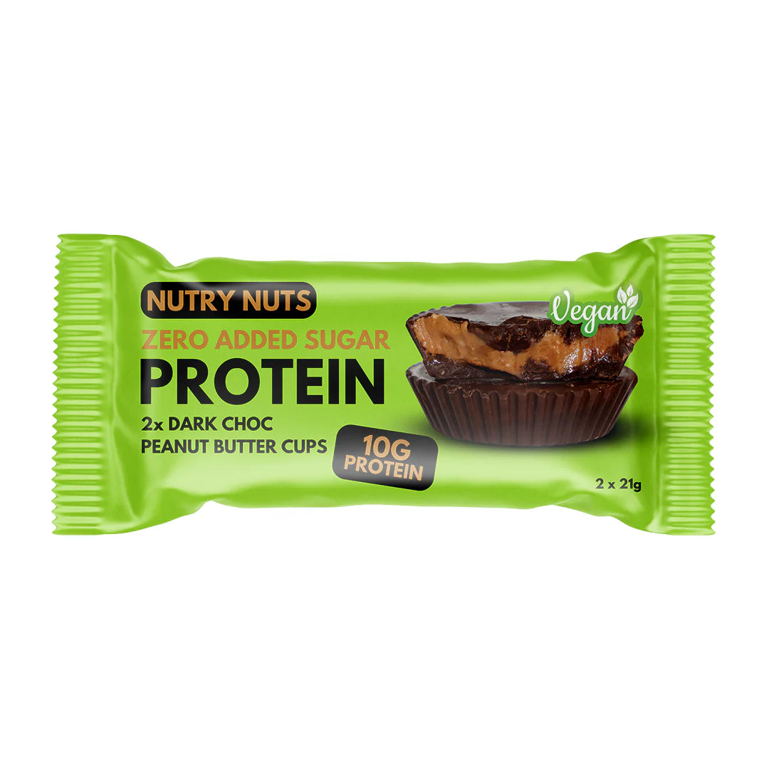 Nutry Nuts Peanut Butter Cups Dark Chocolate Vegan  42g  Proteinsnacks