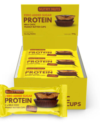 Nutry Nuts Peanut Butter Cups  12x42g    Mælkechokolade   Peanutbutter   Højt Proteinindhold