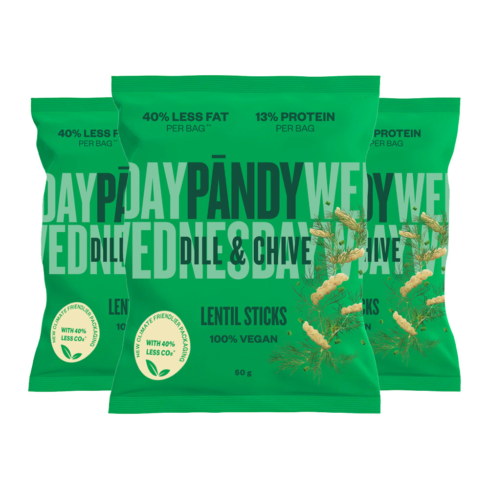 Pandy Chips Dill Chive 6x50g Sprøde Proteinrige Chips Med Dild Purløg