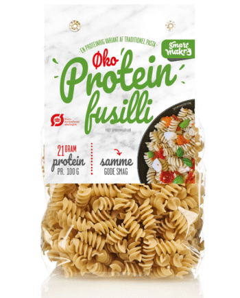 Smart Makro øko Protein Fusilli  250g    økologisk Proteinpasta Med Højt Proteinindhold
