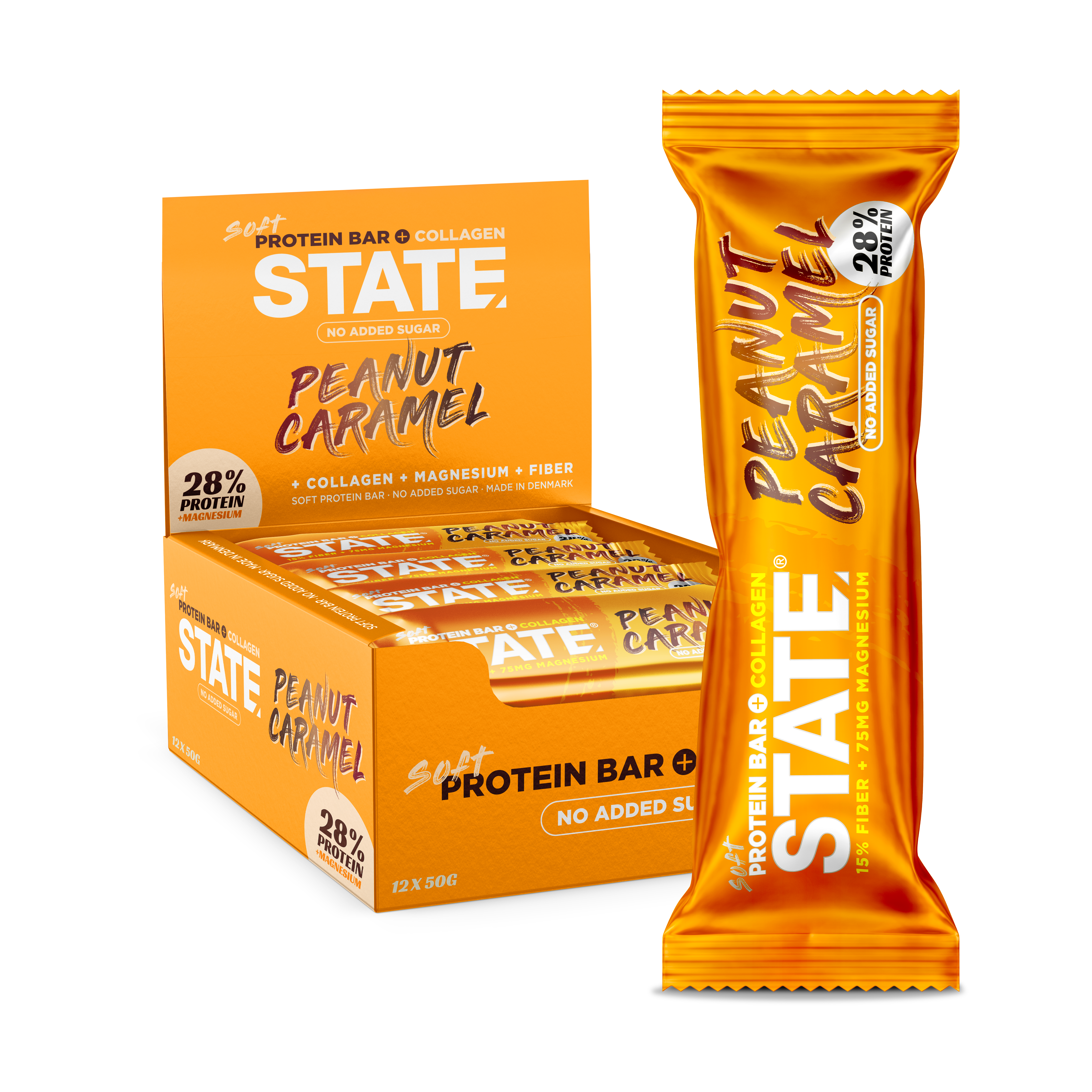 State Soft Protein Bar Peanut Caramel  12x 50g
