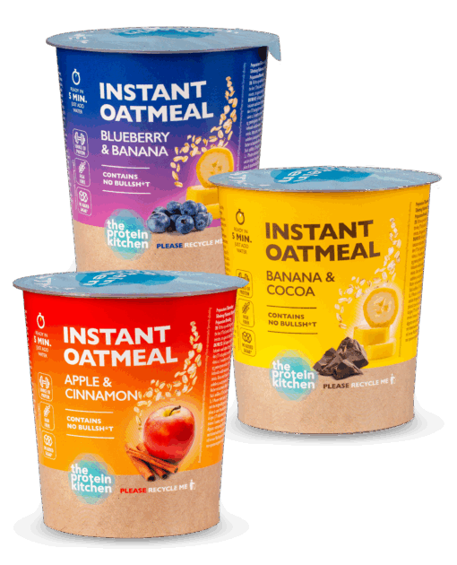 The Protein Kitchen Instant Oatmeal Bland Selv 8x60g Proteinbar