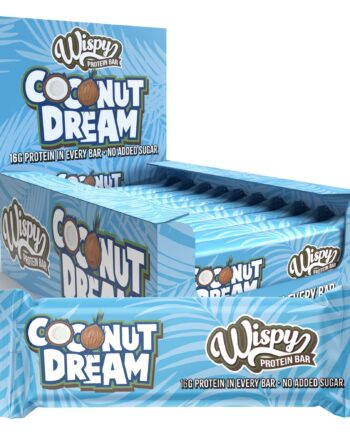 Wispy Coconut Dream  10x55g    Sukkerfri Proteinbar Med Kokos   Chokolade   Højt Proteinindhold