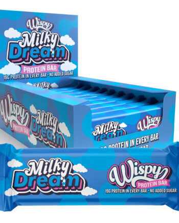 Wispy Milky Dream  10x55g    Sukkerfri Proteinbar Med Blød Mælkechokolade   Højt Proteinindhold