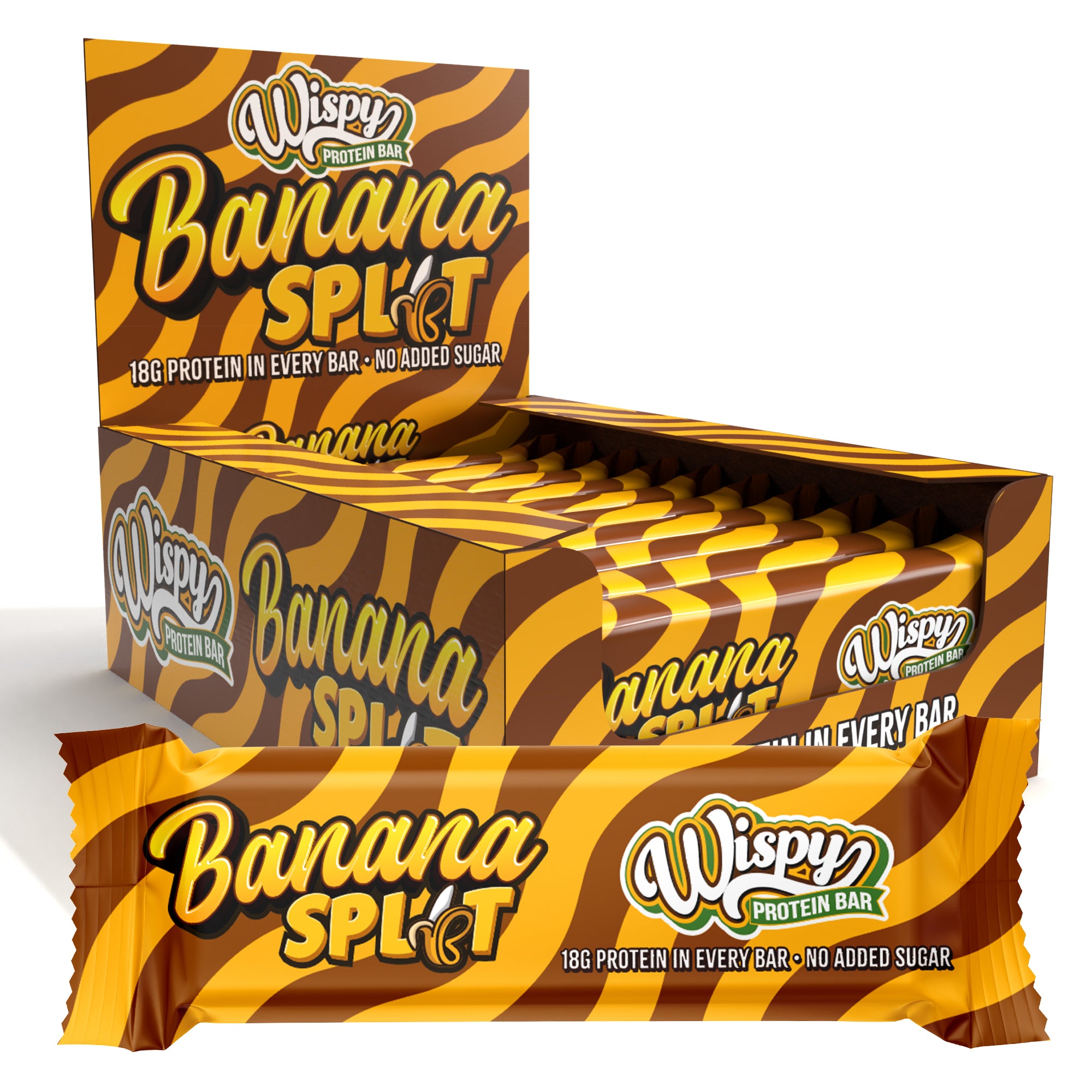 Wispy Protein Bar Banana Split 10x 55g Proteinbarer