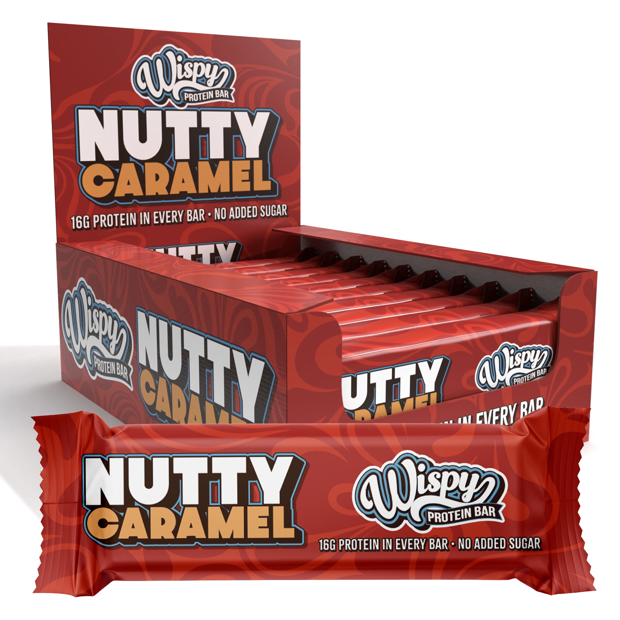 Wispy Protein Bar Nutty Caramel 10x 55g Proteinbarer