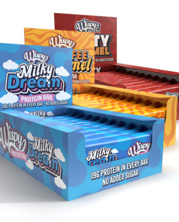 Wispy Protein Bar  30x55g    Bland-selv   Højt Proteinindhold   Få Kalorier   Uden Tilsat Sukker