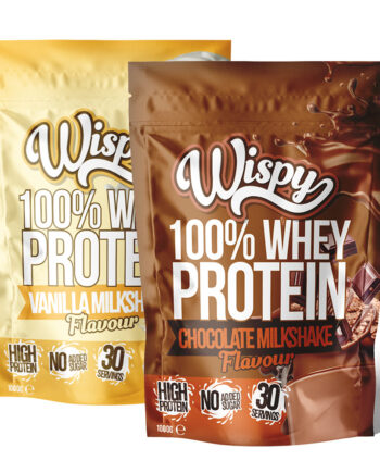 Wispy Whey 100  2x1kg    Proteinpulver Med Højt Indhold Af Protein   Lavt Indhold Af Sukker
