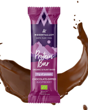 øko Protein Bar Med Chokoladeovertræk  Hindbær